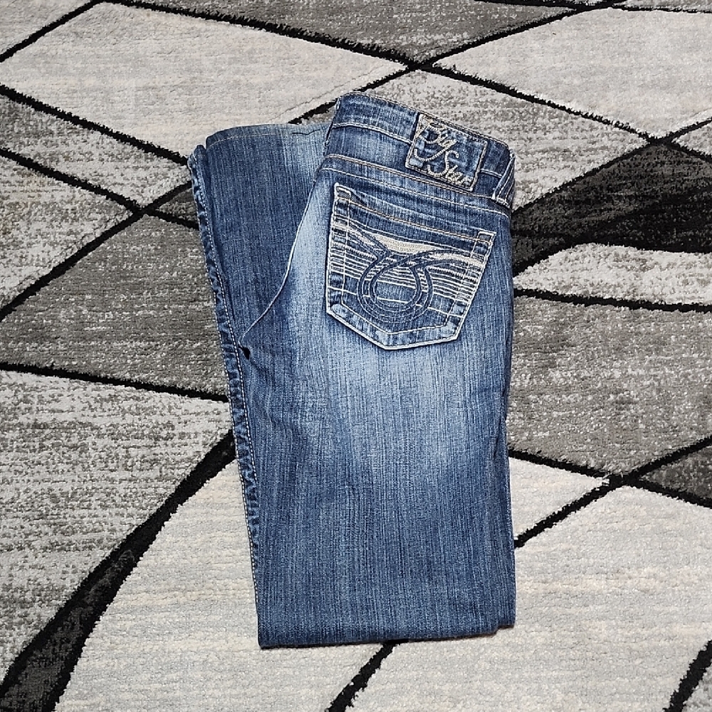 BIG STAR CASEY EMBROIDERED METALLIC STITCH BOOT-CUT DENIM JEAN